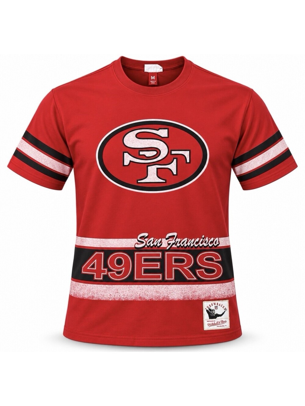 Mitchell & Ness San Francisco 49ers Throwback T-Shirt Men’s Medium Red NFL New